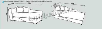 Диван-кровать Нео-32 правый (1 кат.)