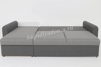 Угловой диван-кровать Амур ДУ комплектация 3 (Ньютон лайт беж/Ньютон дарк браун) 2 кат